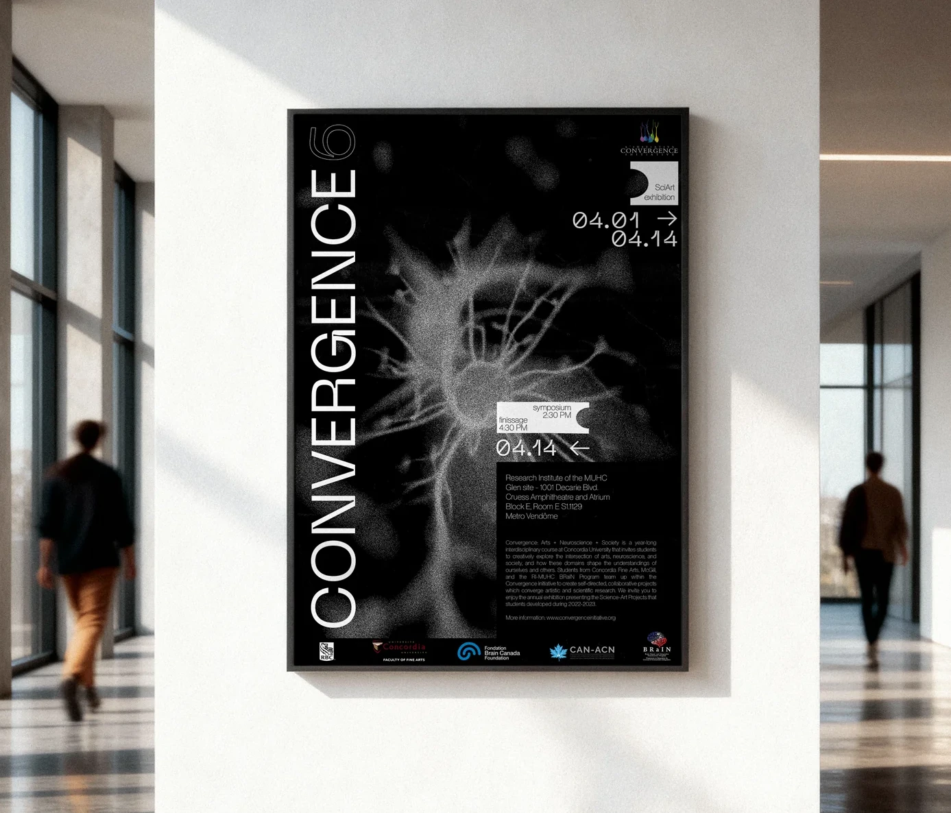 Convergence art-science exhibition poster