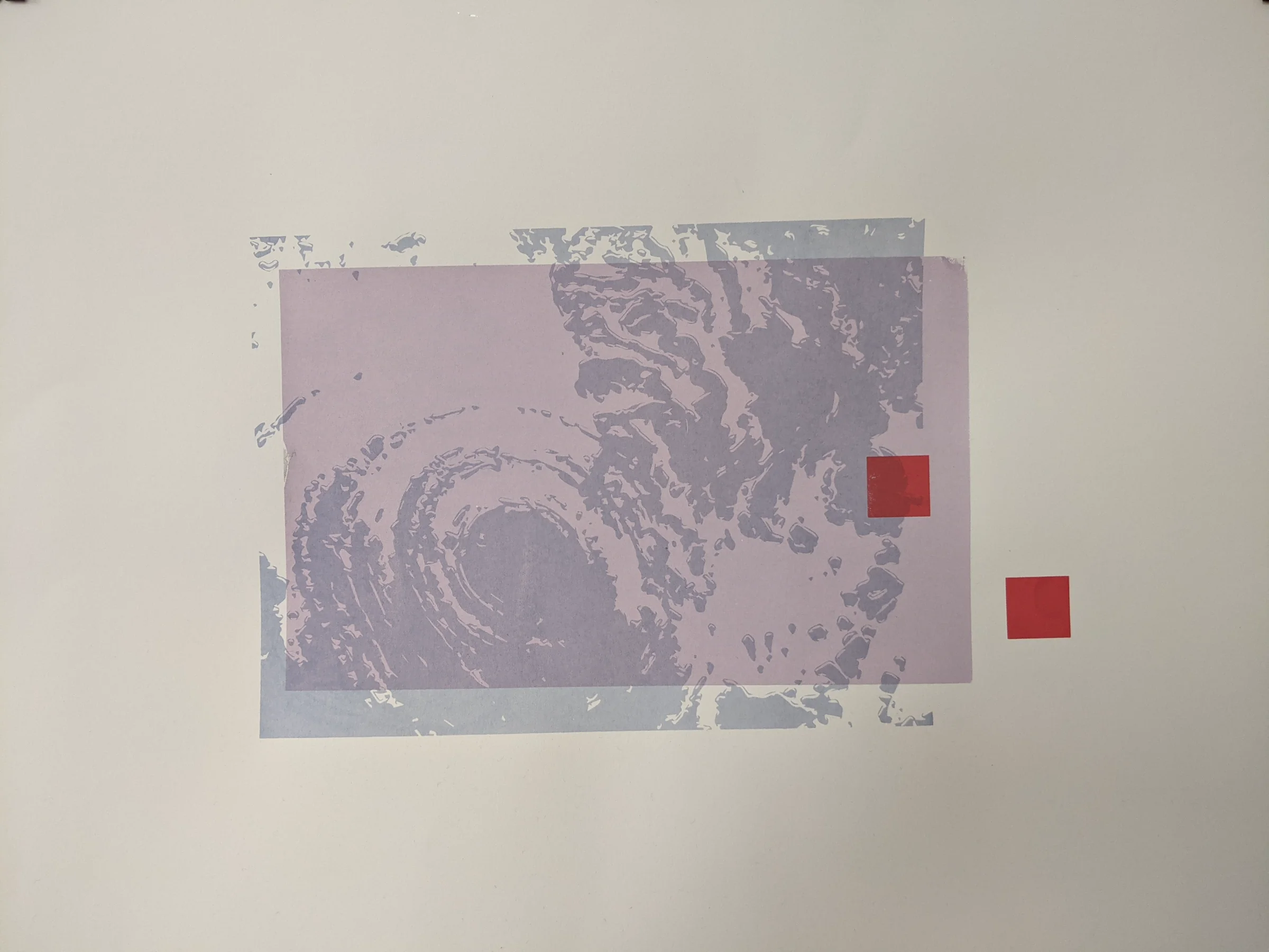 Geometries silkscreened monoprint