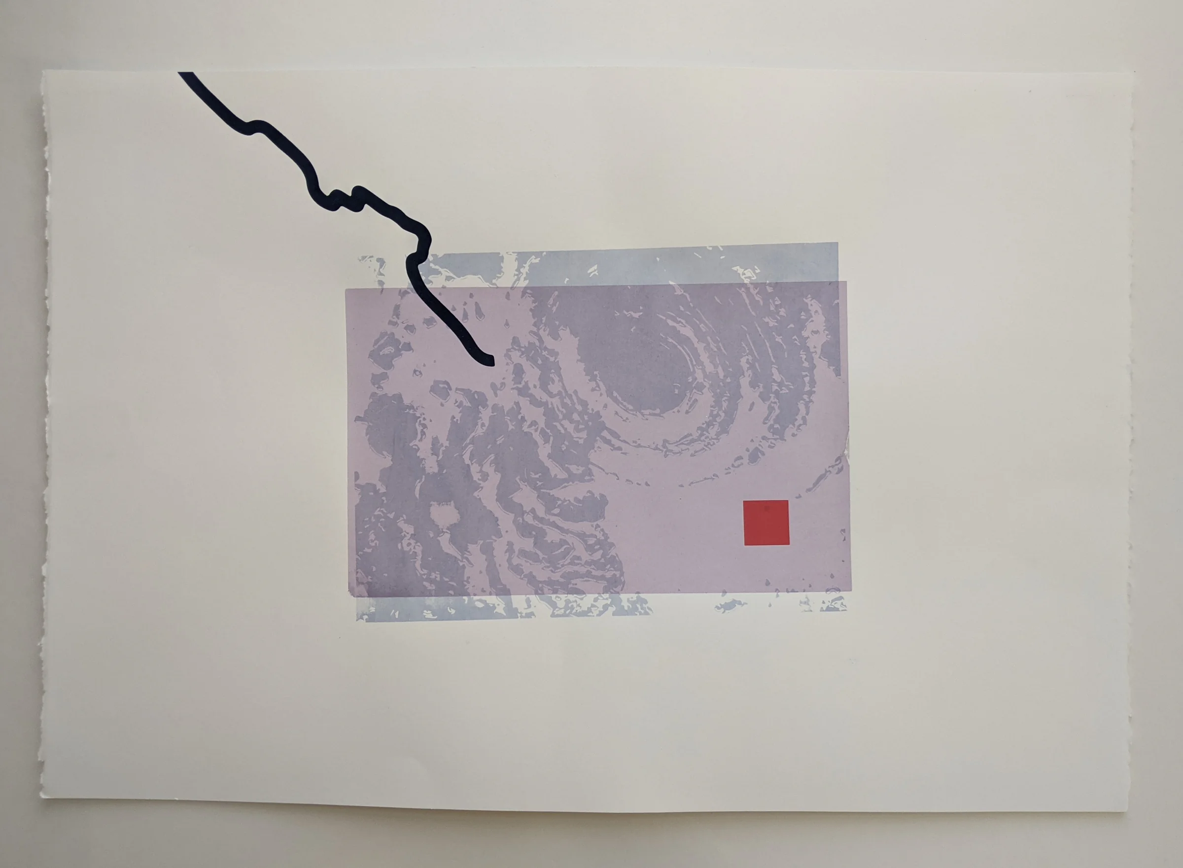 Geometries silkscreened monoprint