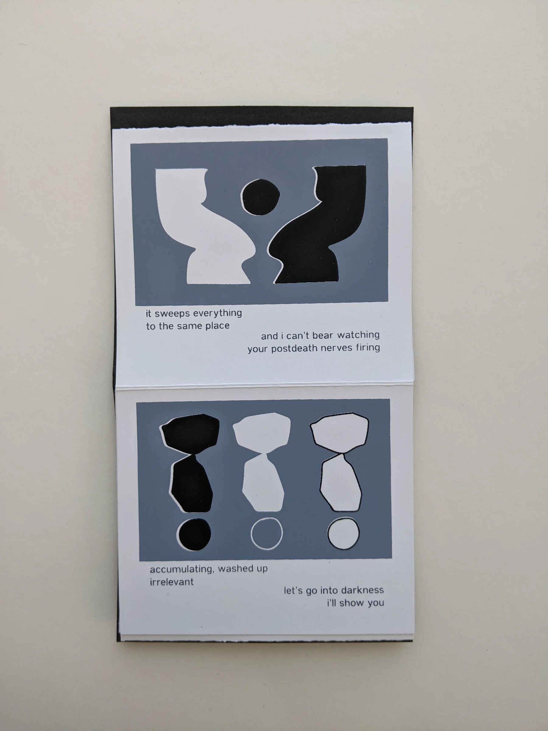 Newsfeed silkscreened poetry artist book