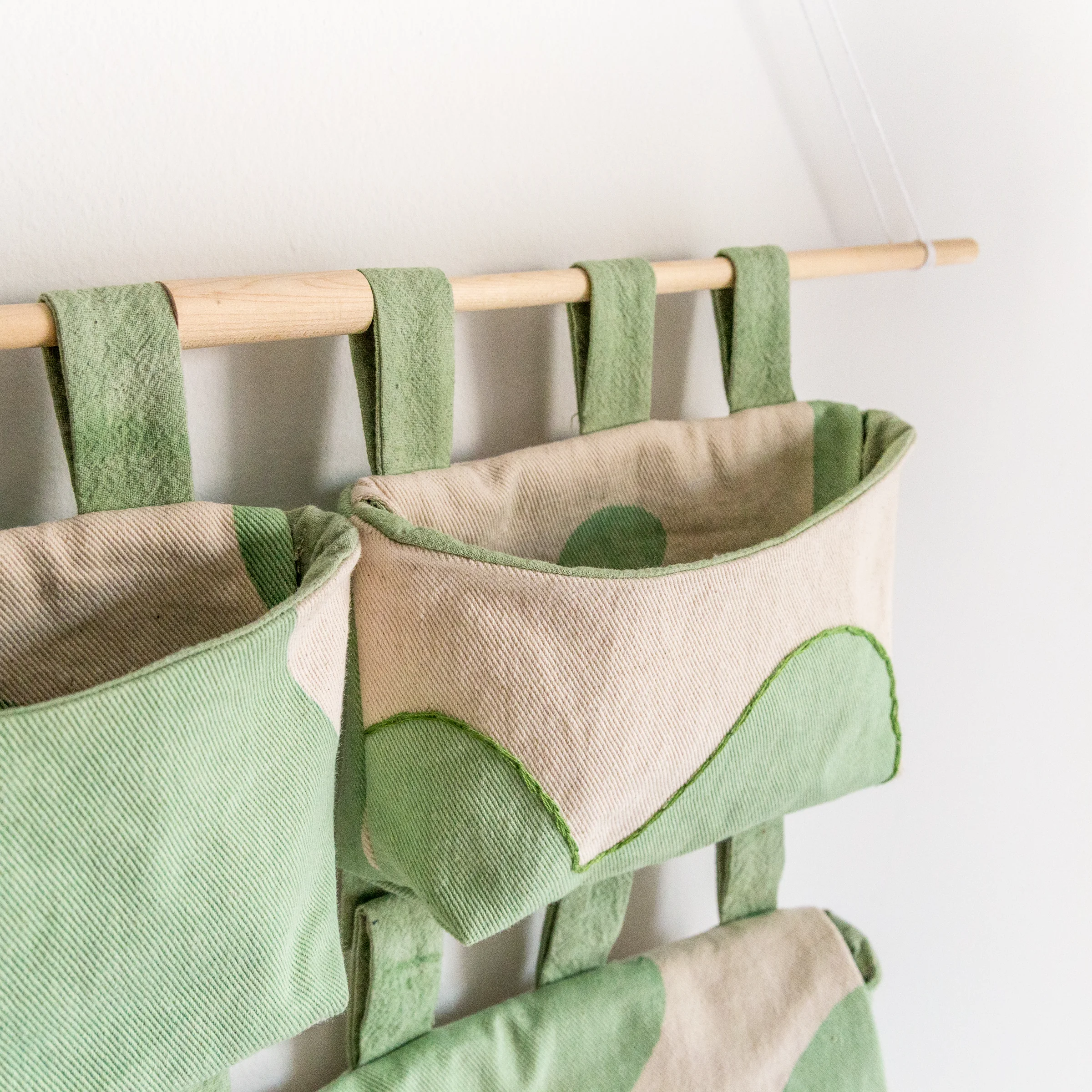 Stax ecodyed textile hanging organizer