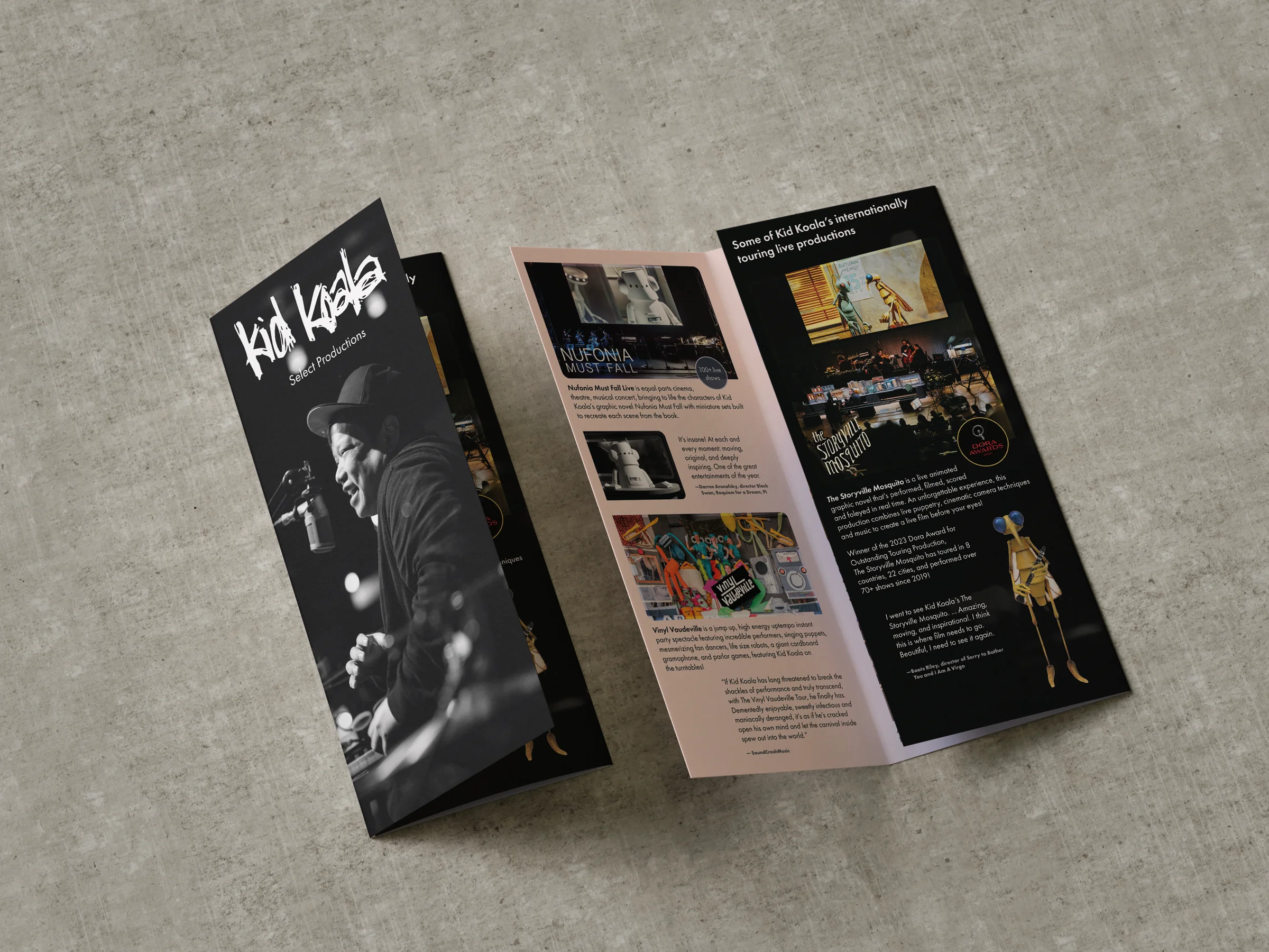 Kid Koala productions brochure